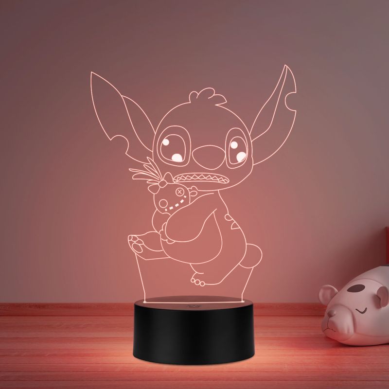 Stitch lilo452 Acrylic Night lamp with Automatic Color Changing Light Anime Home Decor Light